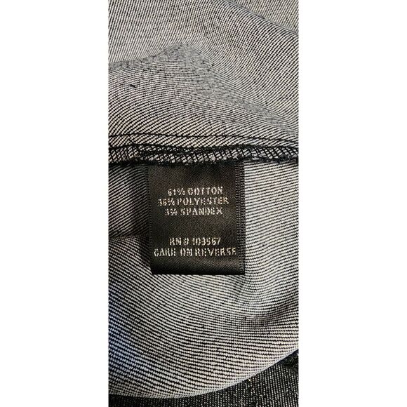 Analogy Embrodery Long Sleeve Denim Jacket Women Size XL Multicolor Black - Picture 7 of 7